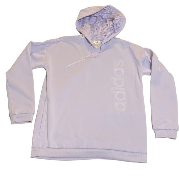 Adidas hoodie light purple with pockets woman’s size small - Picture 1 of 9
